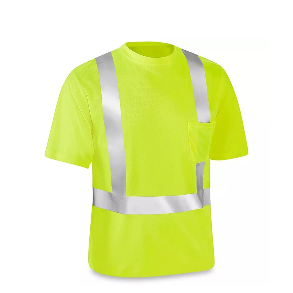 LOT of 3 OccuNomix High-Visibility Safety Shirt with Reflective Stripes